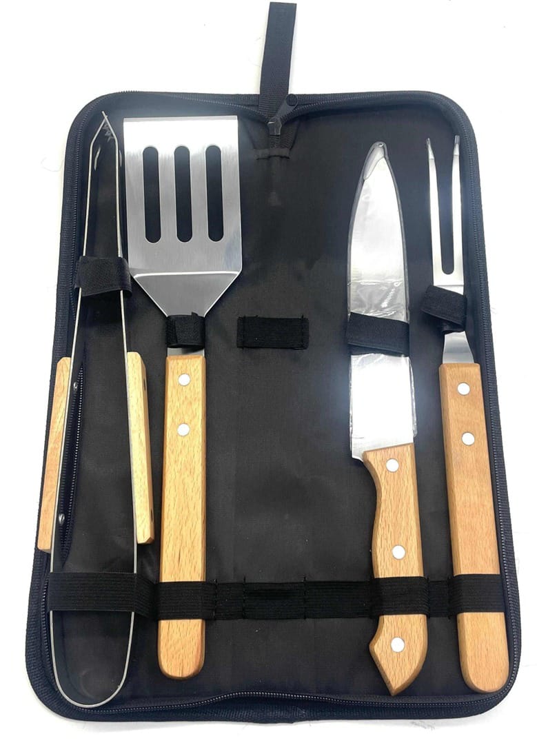 🍖 BBQ Grill Tool Set⚡ Stainless Steel Barbecue Kit with Carry Case