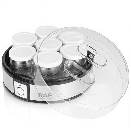 RAF Yogurt Maker — Electric Homemade Yogurt Machine with 7 Glass Jars