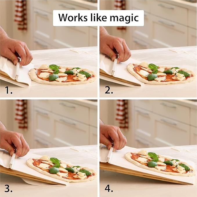 Sliding Pizza Peel π Non-Stick Wooden Pizza Paddle for Baking