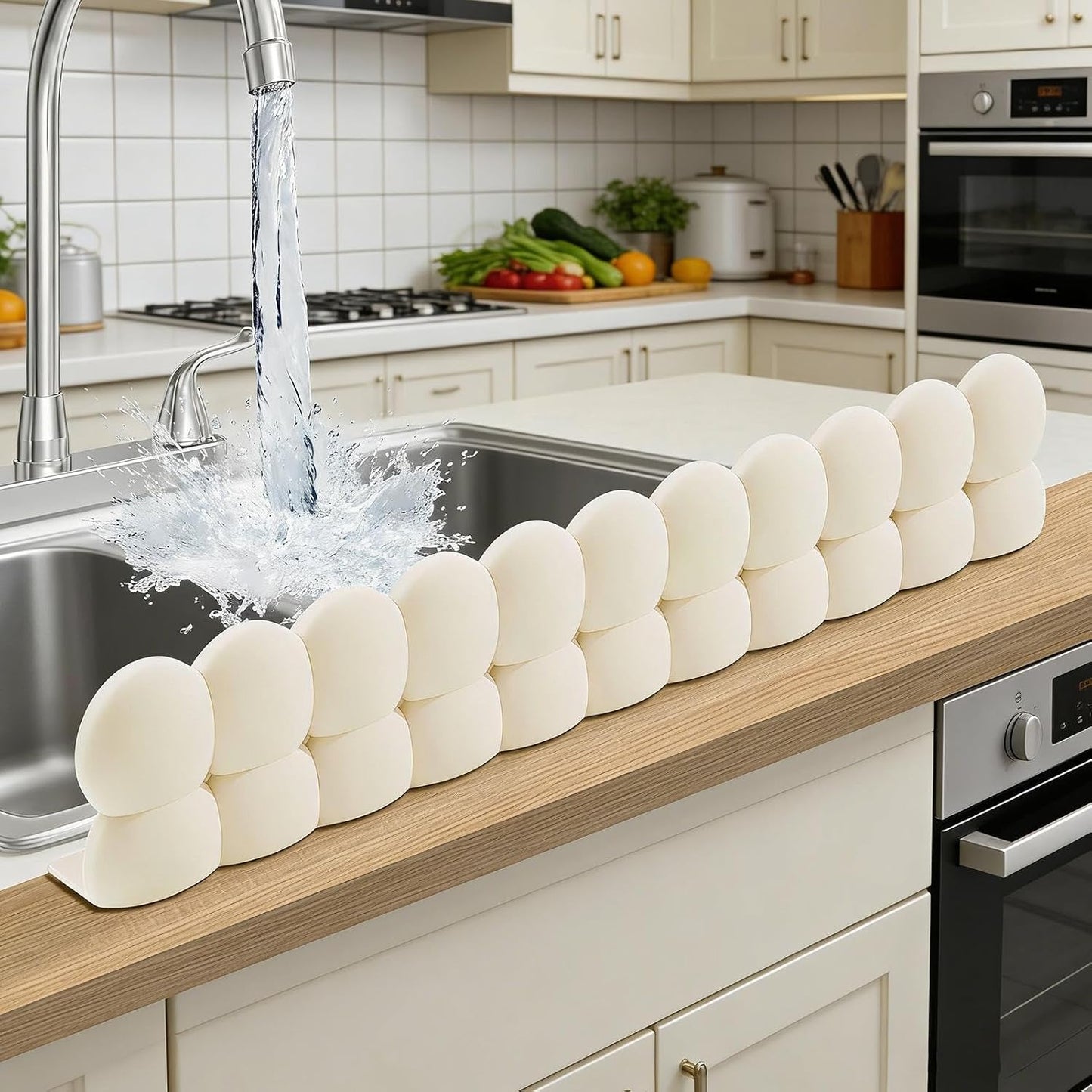💦 Silicone Sink Splash Guard | Bubble Water Barrier Keeps Counter Dry While Washing Dishes
