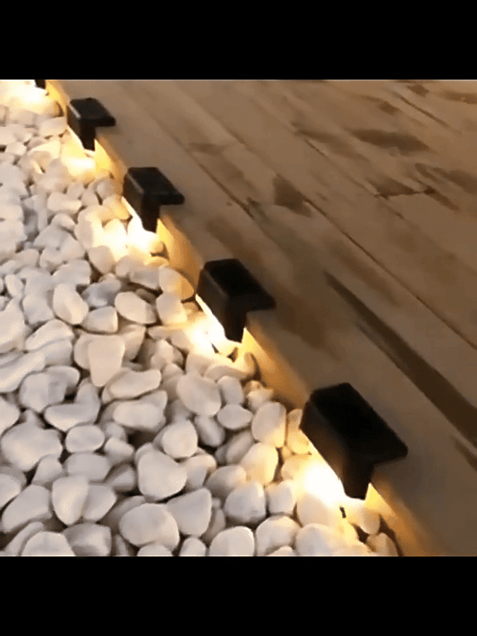 Solar Motion Sensor LED Wall Lights ⚡ Wireless Rechargeable Night Lights (4 Pack)