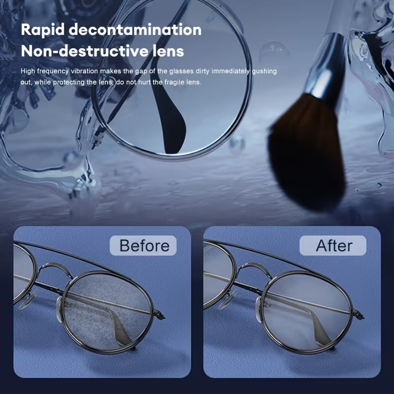 Portable Ultrasonic Glasses Cleaner 👓 Crystal Clear Lens Cleaning Machine