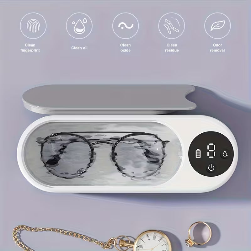 Portable Ultrasonic Glasses Cleaner 👓 Crystal Clear Lens Cleaning Machine