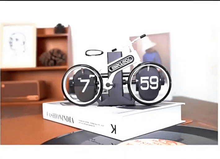 Bicycle Flip Clock 🚲 Retro Mechanical Desk Decor Clock