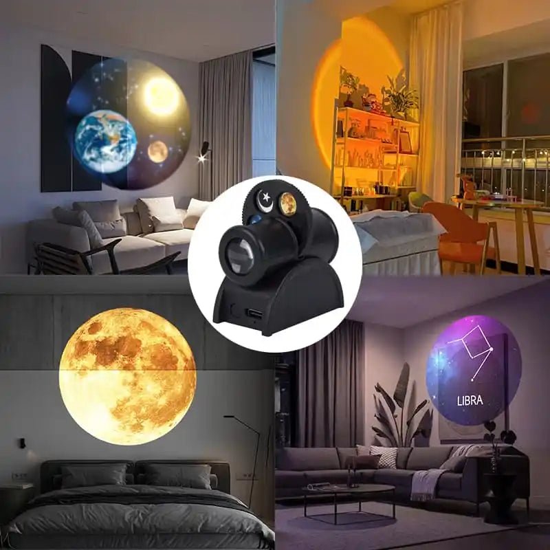 4K Ultra HD Projection Lamp ⚡ Ambient Night Light with Film Slides