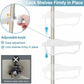 4-Tier Corner Bathroom Organizer — Adjustable Tension Pole Shower Caddy, No Drilling Required