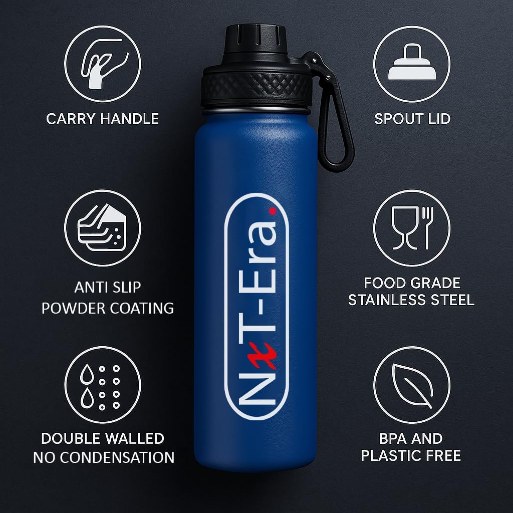 Insulated Water Bottle 650ml — Double Wall Stainless Steel Flask for UAE Summer