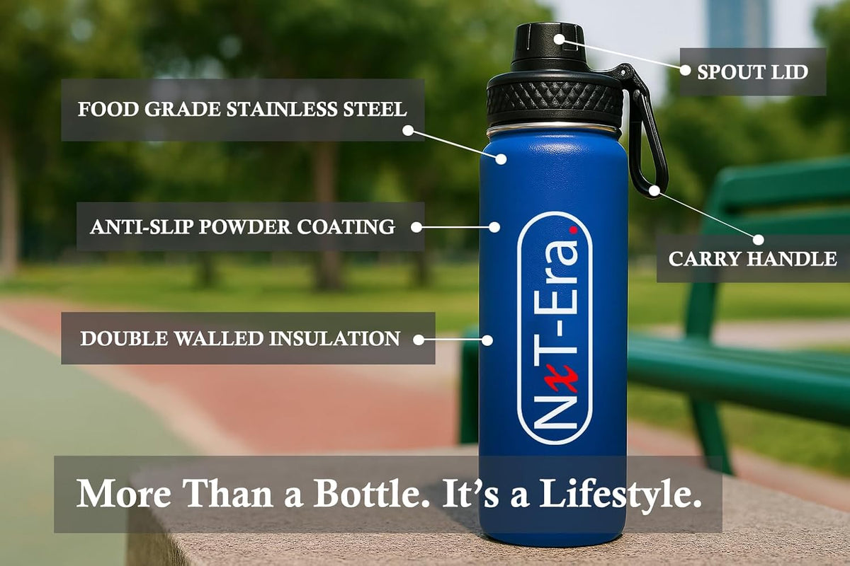 Insulated Water Bottle 650ml — Double Wall Stainless Steel Flask for UAE Summer