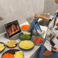 4-in-1 Manual Vegetable Cutter & Mandoline Slicer — Adjustable Thickness, Safe Push Handle