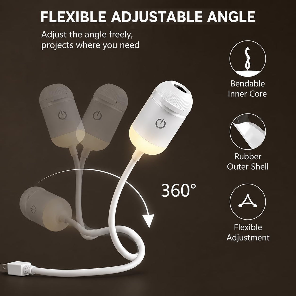 Portable Mini USB Sky Projection Lamp — Interchangeable Slide Night Light for Bedroom & Living Room