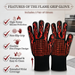 Heat Resistant BBQ & Oven Gloves — Double Layer Non-Slip Silicone Kitchen Protection