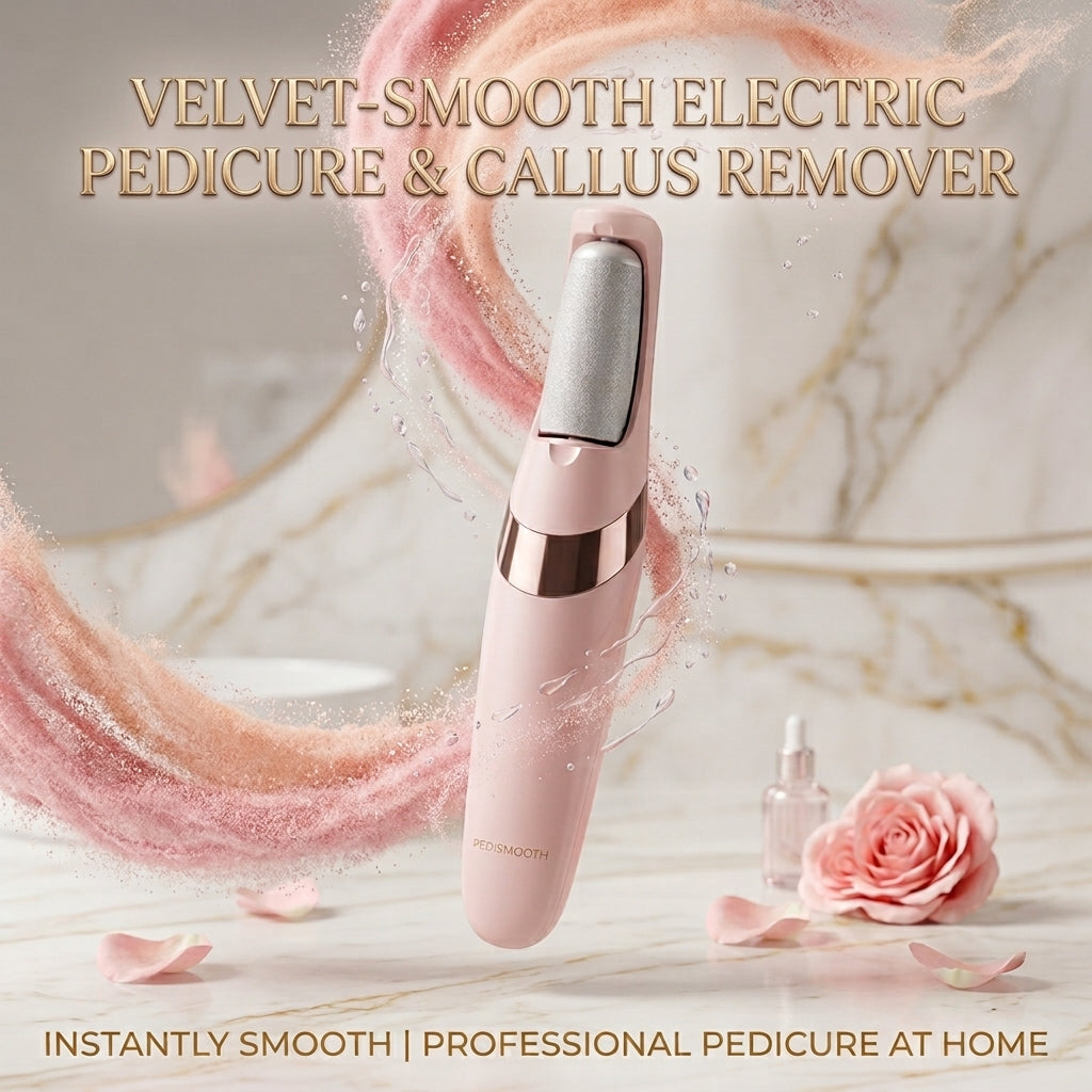 Electric Pedicure Foot File & Callus Remover — Rechargeable 2-Speed Foot Care Device