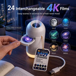 Portable Mini USB Sky Projection Lamp — Interchangeable Slide Night Light for Bedroom & Living Room