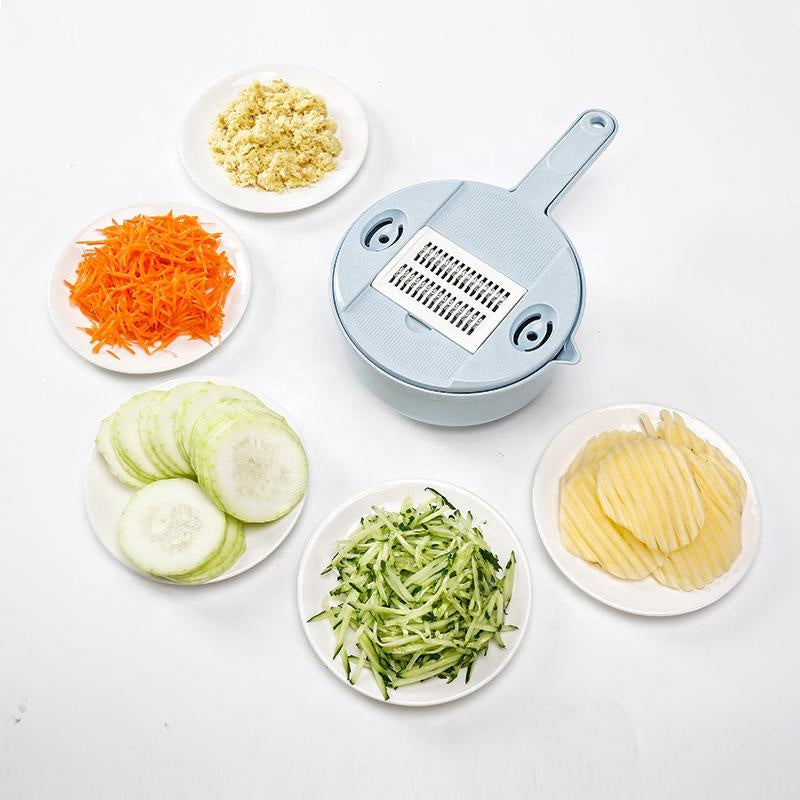9-in-1 Multi Blade Vegetable Chopper 🥗 Kitchen Food Prep Cutter with Container
