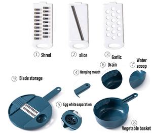 9-in-1 Multi Blade Vegetable Chopper 🥗 Kitchen Food Prep Cutter with Container