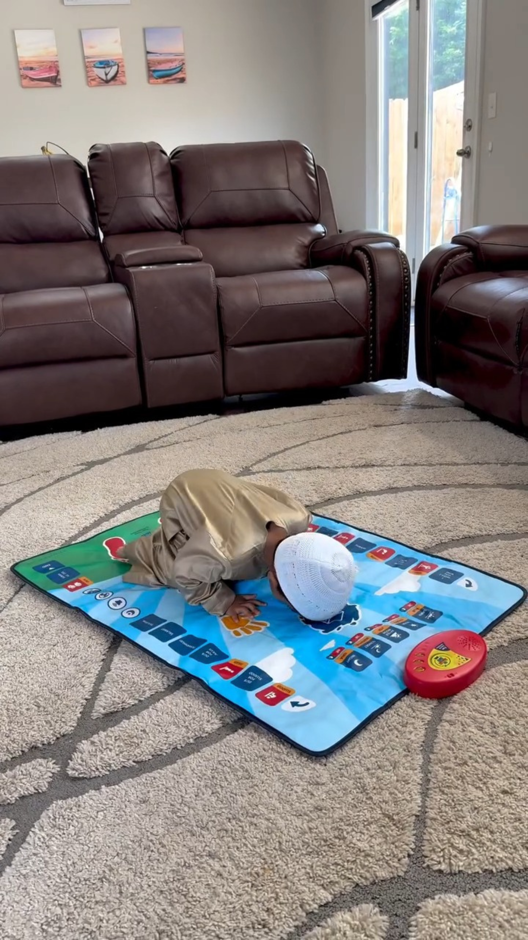 Interactive Islamic Prayer Mat for Kids — 36-Key Educational Salah Learning Mat