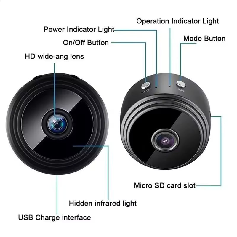 A9 Mini Wireless Security Camera — 1080P HD with Night Vision & Motion Detection