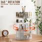 Rotating Cosmetic Organizer — Diamond Pattern Makeup Storage Stand