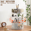 Rotating Cosmetic Organizer — Diamond Pattern Makeup Storage Stand