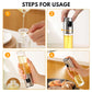 Pack of 2 (100ml) Stainless Steel Oil Spray Bottle — Refillable Cooking Oil Dispenser