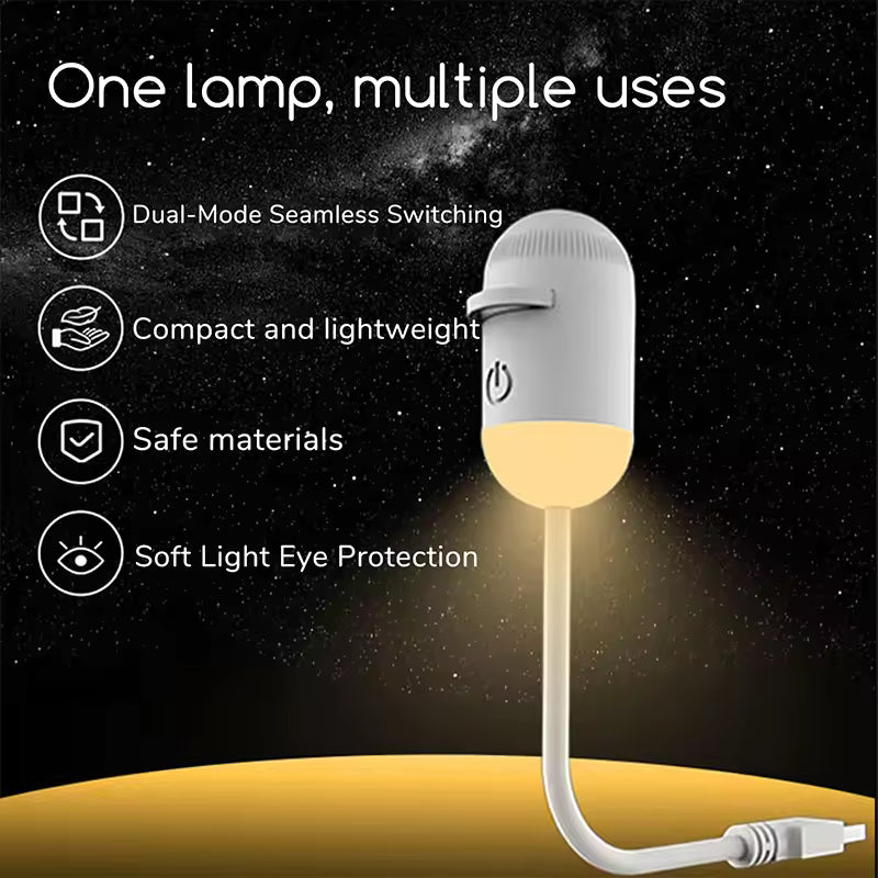 Portable Mini USB Sky Projection Lamp — Interchangeable Slide Night Light for Bedroom & Living Room