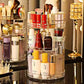 Rotating Cosmetic Organizer — Diamond Pattern Makeup Storage Stand