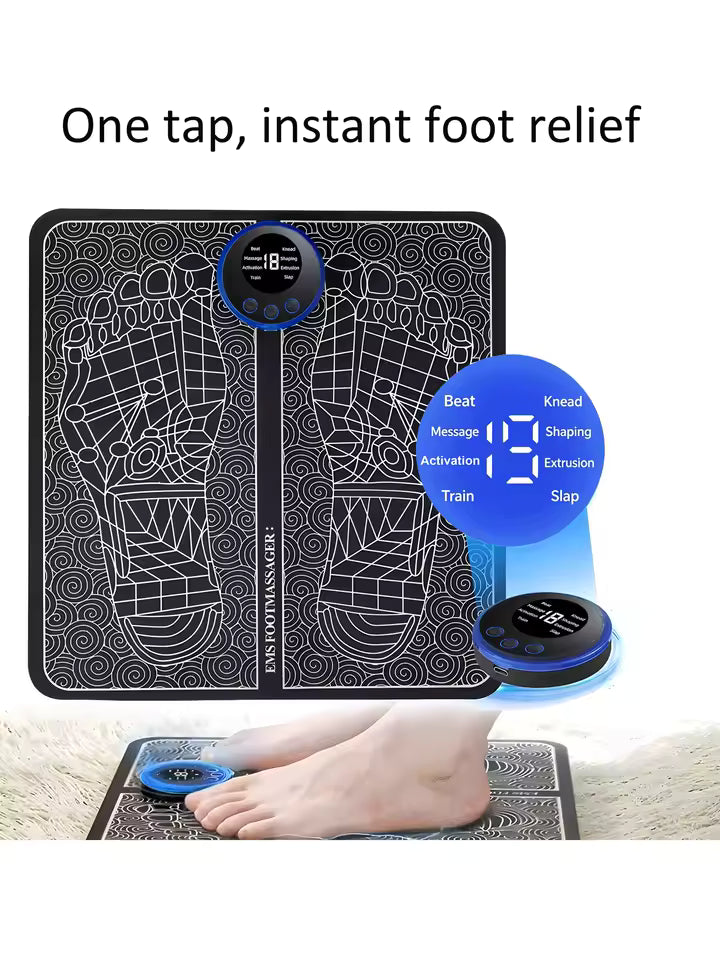 EMS Foot Massager Mat — Electric Foot Pain Relief & Circulation Therapy