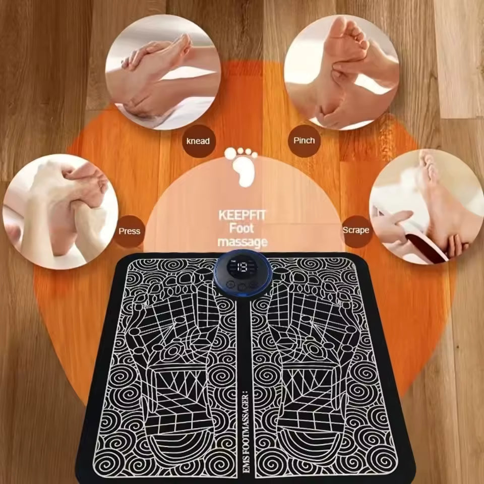 EMS Foot Massager Mat — Electric Foot Pain Relief & Circulation Therapy