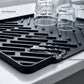 Silicone Dish Drying Mat — Fast-Drain Ribbed Kitchen Counter Mat