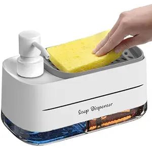 Soap Dispenser Set 🧴 Kitchen & Bathroom Pump Bottles (2 Pack Organizer)