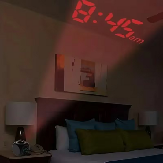 LCD Projection Alarm Clock ⏰ Digital Cube Desk Clock with Temperature
