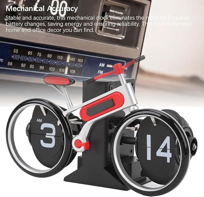 Bicycle Flip Clock 🚲 Retro Mechanical Desk Decor Clock