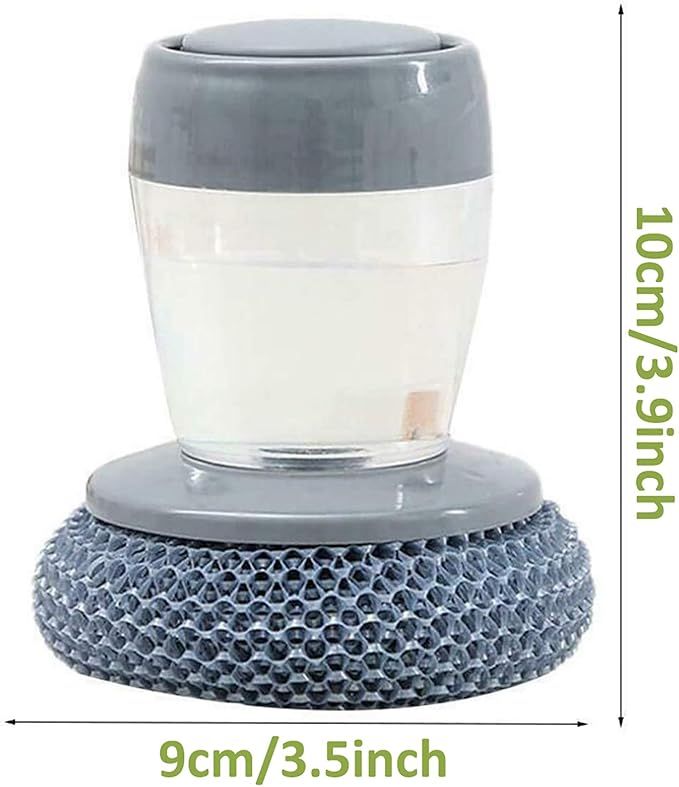 Soap Dispensing Dish Brush — Automatic Liquid Soap Kitchen Cleaning Brush for Dishes, Pots & Sink