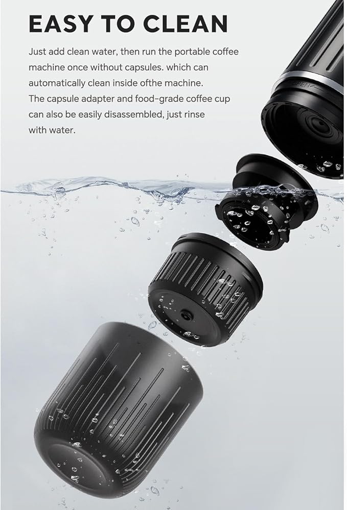 Portable Espresso Coffee Maker ☕ Rechargeable Travel Coffee Machine