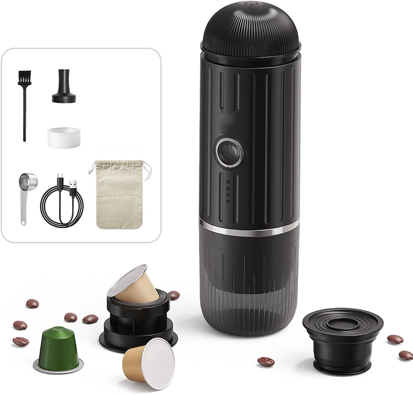 Portable Espresso Coffee Maker ☕ Rechargeable Travel Coffee Machine