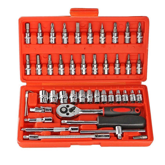 46-Piece CR-V Socket Set ⚡ Professional Repair Tool Kit