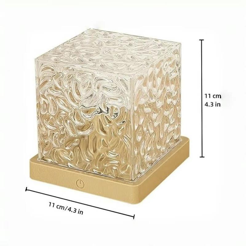 Dynamic LED Cube Atmosphere Lamp ⚡ USB Rechargeable Mood Light with Projection Effects
