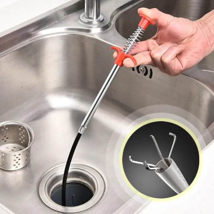 Flexible Drain Clog Remover Tool 🛠️ Reusable Sink & Pipe Cleaner
