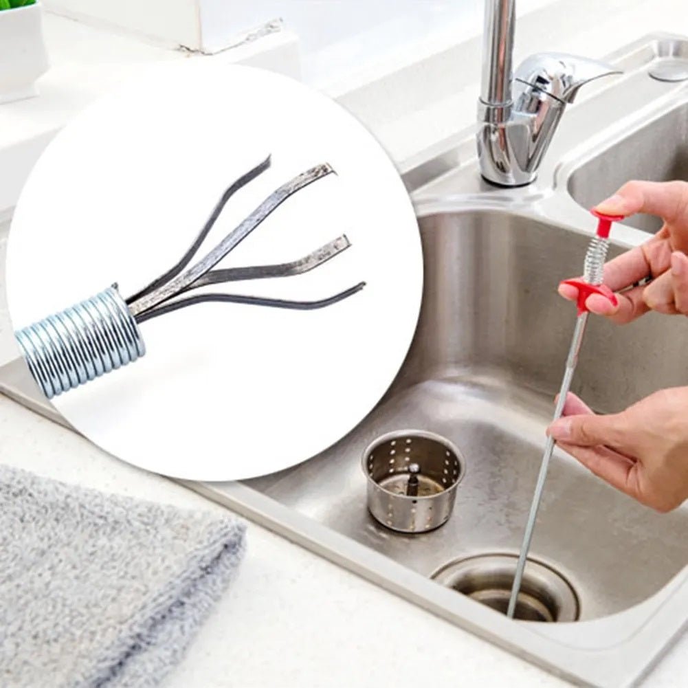 Flexible Drain Clog Remover Tool 🛠️ Reusable Sink & Pipe Cleaner