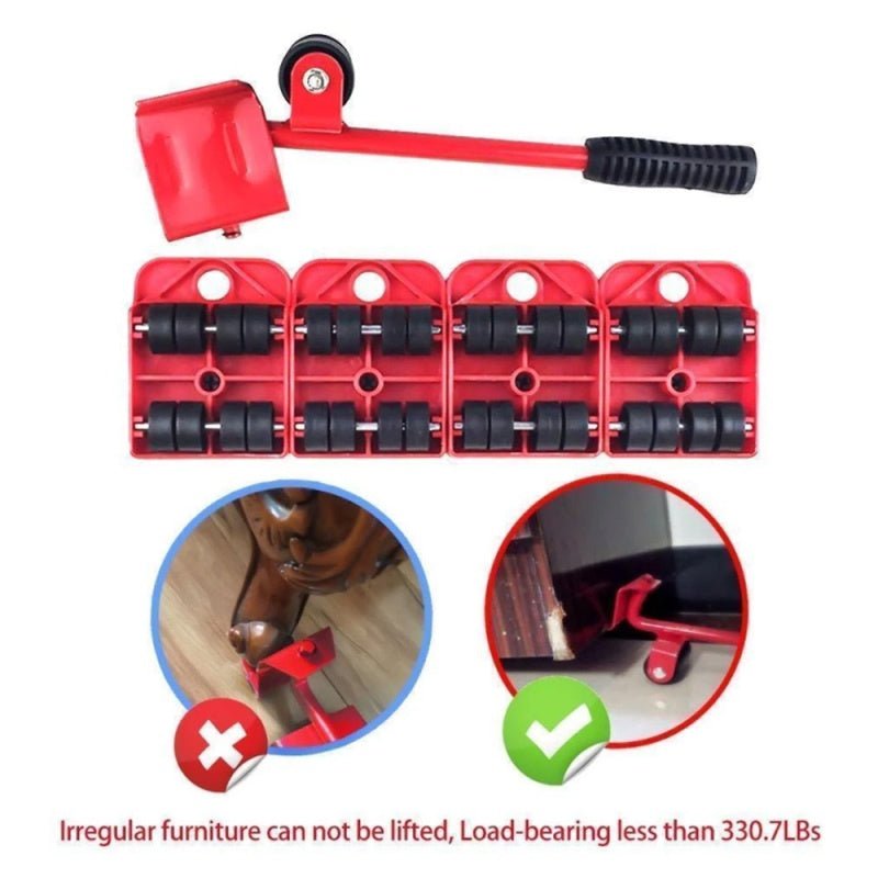 Heavy Duty Furniture Mover Set ⚡ 5-in-1 Lifting & Sliding Tool