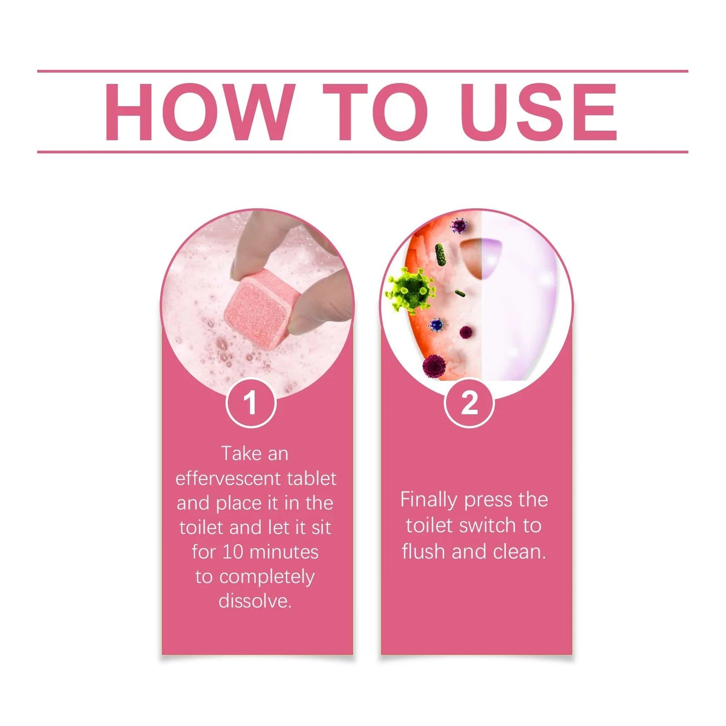 Toilet Bowl Cleaner Tablets 🧼 Long-Lasting Freshness & Stain Removal Drops