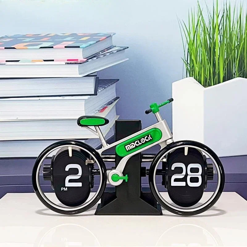 Bicycle Flip Clock 🚲 Retro Mechanical Desk Decor Clock