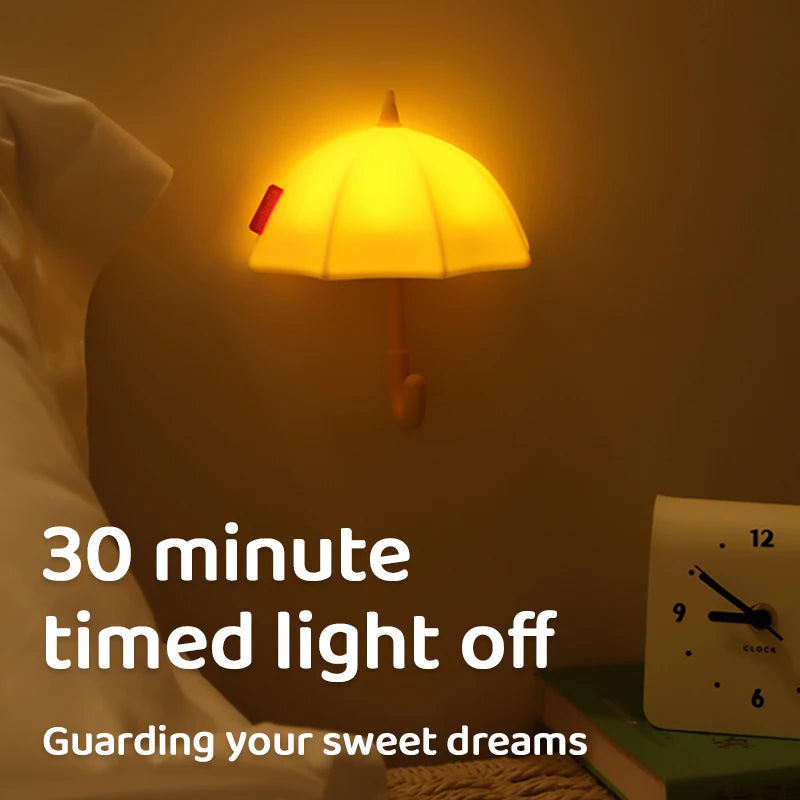 ☂️ Mini Umbrella Magnetic Silicone Light ✨ Cozy LED Night Lamp