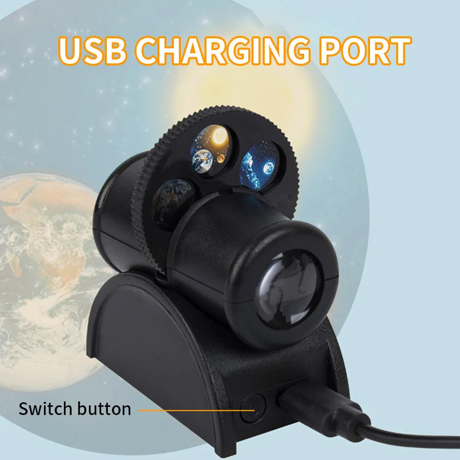 4K Ultra HD Projection Lamp ⚡ Ambient Night Light with Film Slides