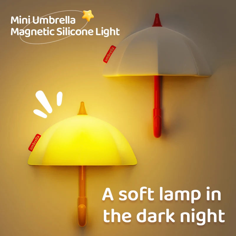 ☂️ Mini Umbrella Magnetic Silicone Light ✨ Cozy LED Night Lamp