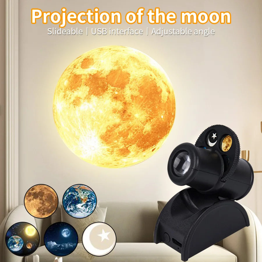 4K Ultra HD Projection Lamp ⚡ Ambient Night Light with Film Slides