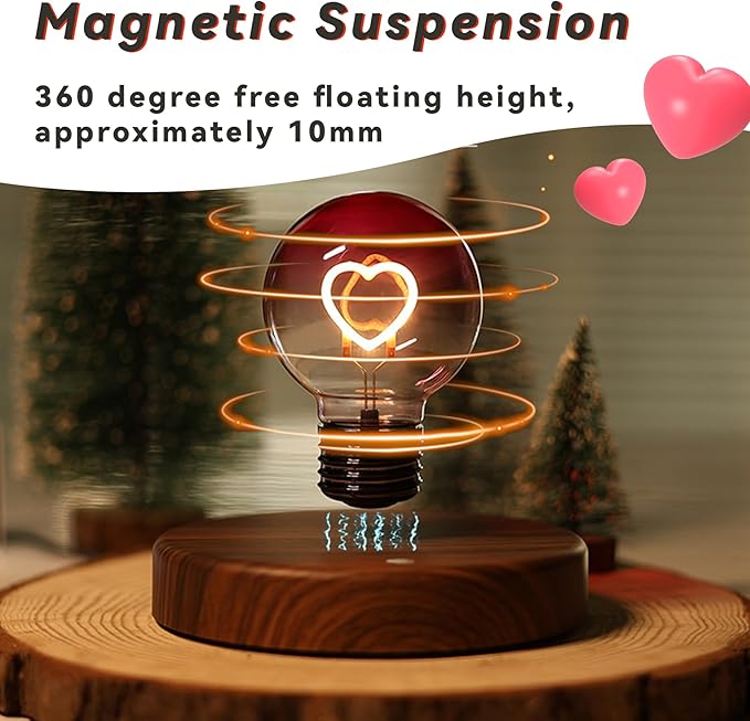 Levitating Heart Lamp ❤️ Floating LED Romantic Table Light