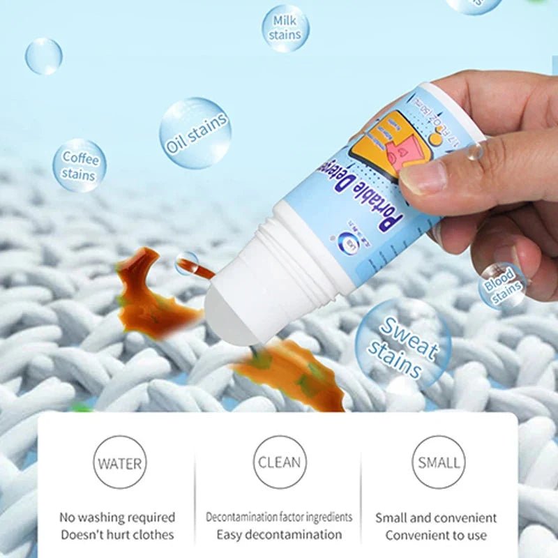 Portable Rolling Stain Remover 50ml — Instant No-Water Fabric Stain Removal