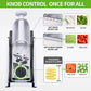 4-in-1 Manual Vegetable Cutter & Mandoline Slicer — Adjustable Thickness, Safe Push Handle