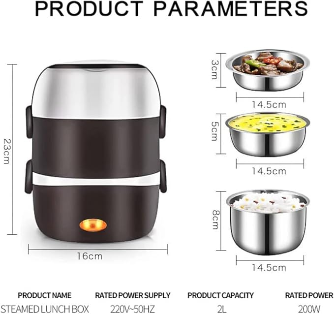 🍱 Stainless Steel Electric Lunch Box — Hot Homemade Meals Anywhere, No Microwave Needed
